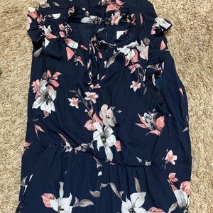 Navy Floral Jumpsuit